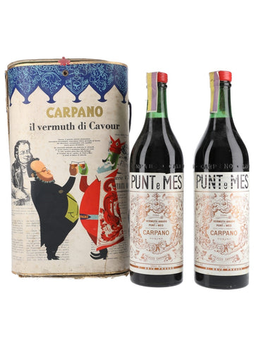 Box Set Two of Carpano 'Punt e Mes' Vermuth Amaro - early 1960s (16.5%, 100cl each)