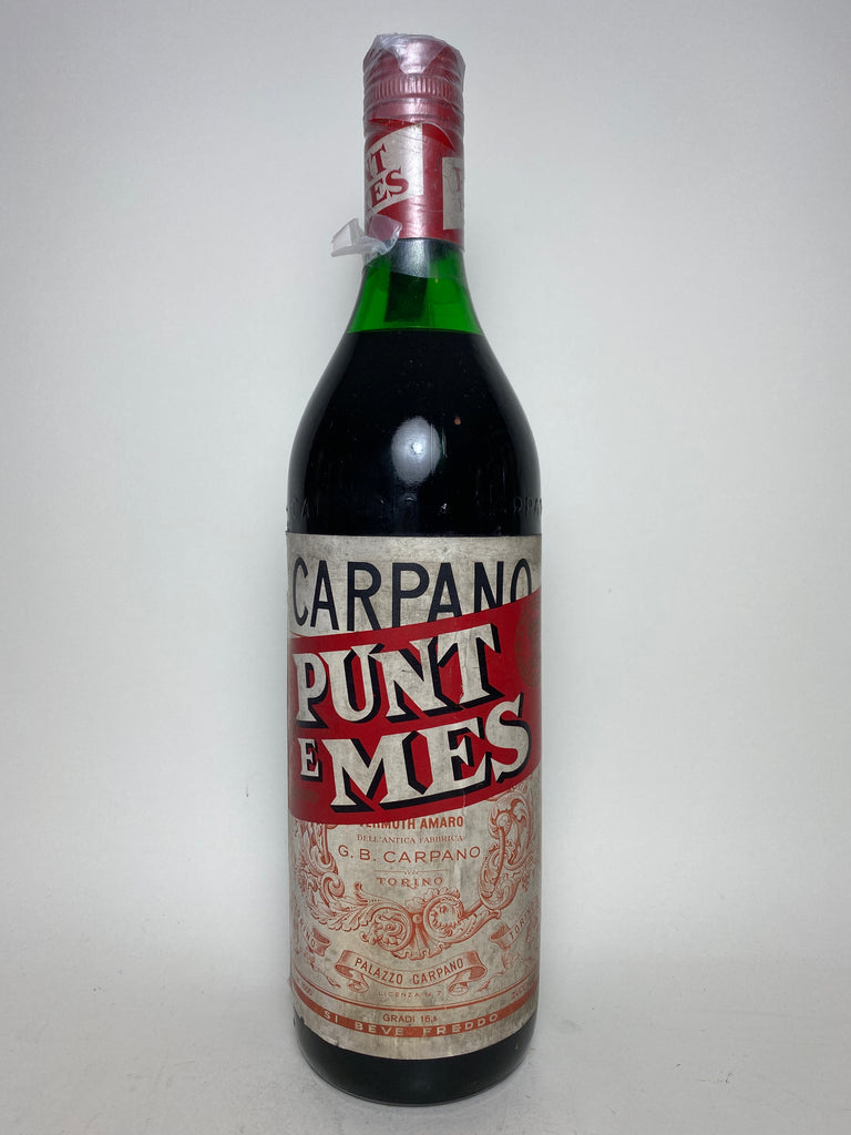 Carpano 'Punt E Mes' Vermut Amaro - 1970s (16.5%, 100cl) – Old Spirits ...