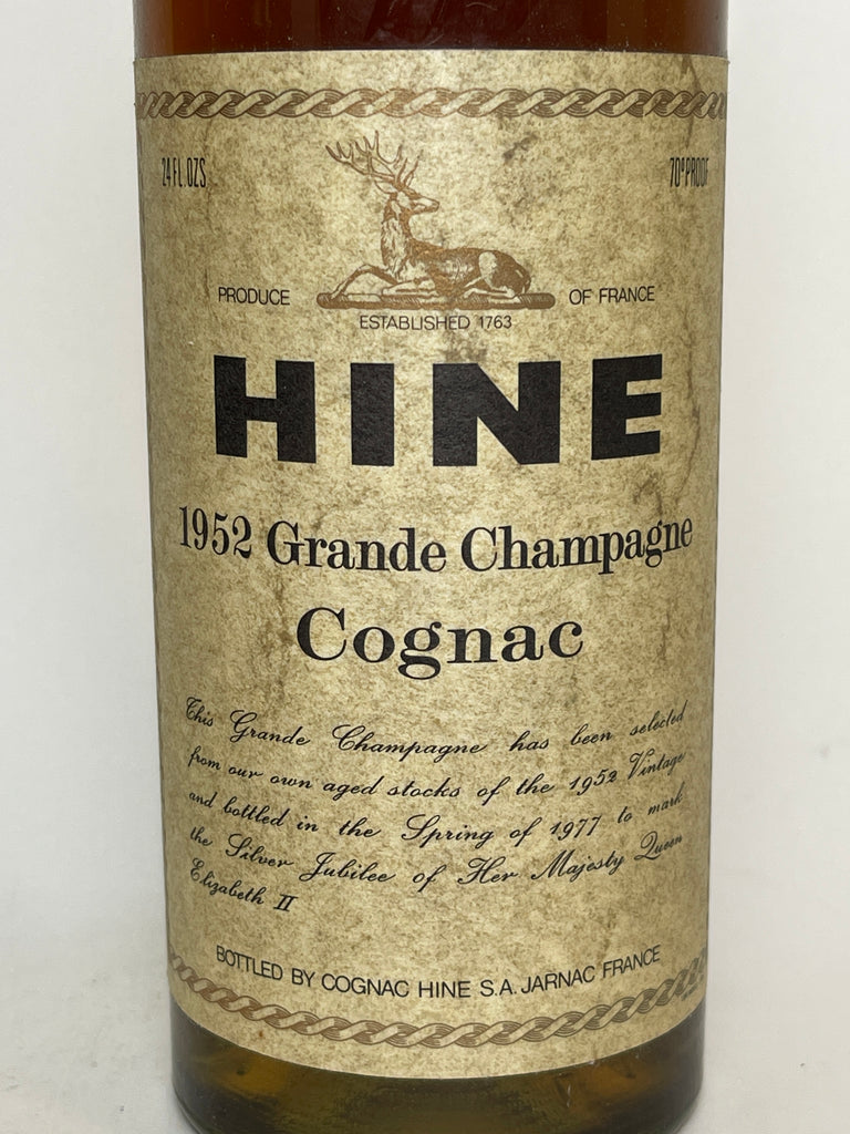 T Hine Vintage Grande Champagne Cognac Distilled 1952 Bottled 197