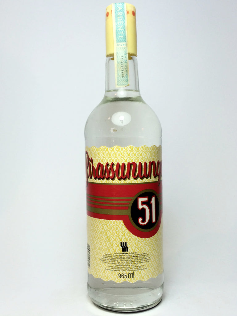Cachaça 51 (39%, Pirassununga - Spirits 96.5cl) Old – Company 1990s