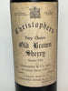 Christopher's Very Choice Old Brown Sherry - Bottled 1952 (ABV Not Stated, 75cl)