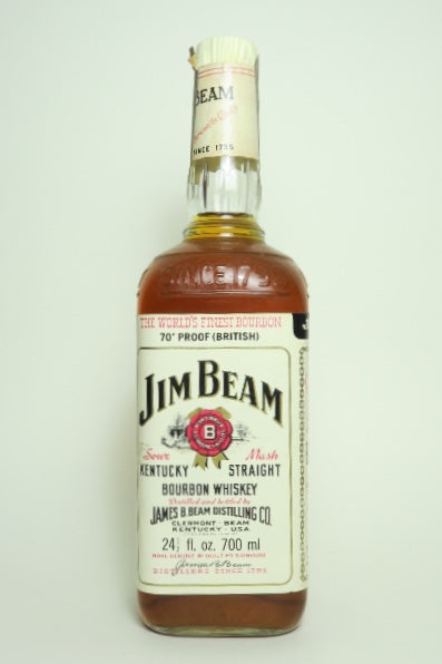 Jim Beam 4YO White Label Kentucky Straight Bourbon Whiskey -	Distilled 1974 / Bottled 1978 (40%, 70cl)