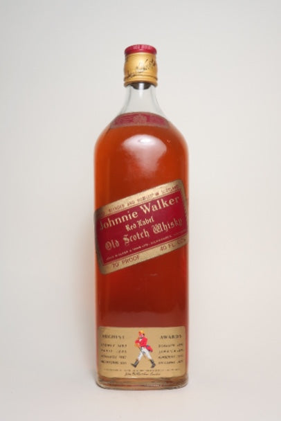 Johnnie Walker Spirits Company Whisky Label Blended Scotch Old - (40%, 1970s Red – 113.6cl)