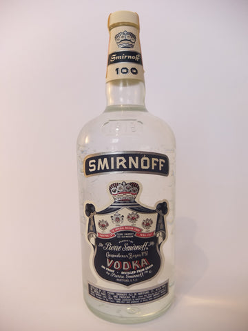 Smirnoff Blue Label Vodka - 1970s (50%, 113.6cl)