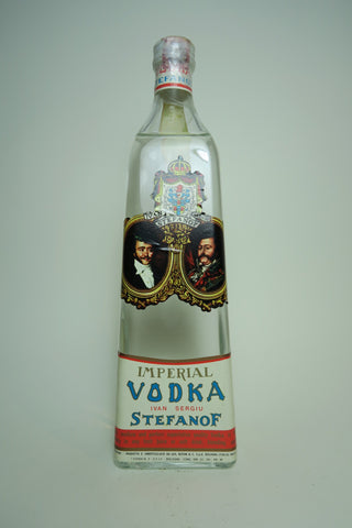 Buton Ivan Sergui Stefanof Imperial Vodka - 1960s (40%,	75cl)