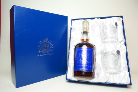 The Seagram 25 Year Club 25YO Blended Scotch Whisky -  Boxed with 2 Glencairn Crystal glasses - Bottled 1990s (40%. 70cl)